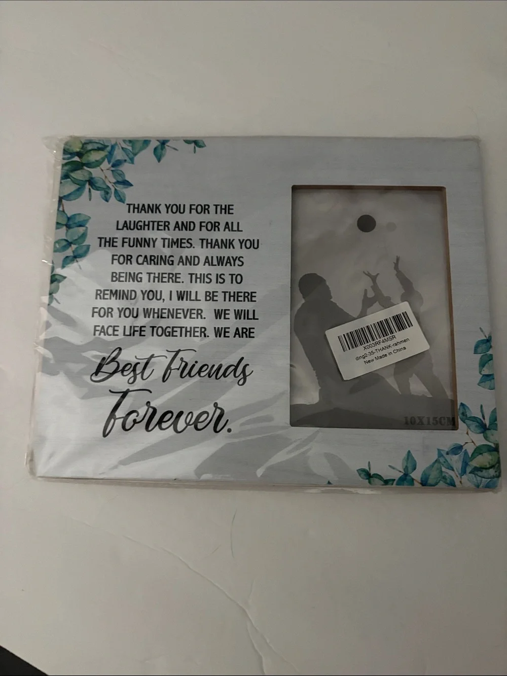 Love Best Friends Forever Frame — Teal Leaf Accent